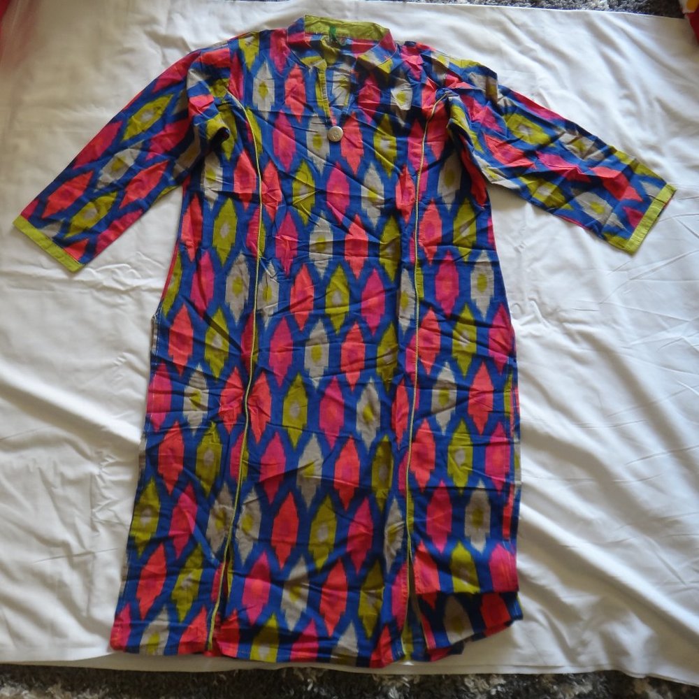 Multicolored Patterned Desi/Indian/Pakistani Kurta